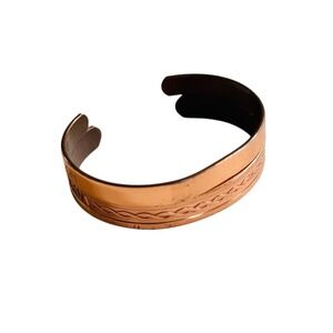 Sabona London copper Cuff bracelet Lot of two statement Modernist rare
